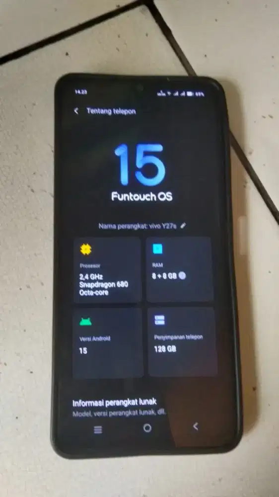 Dijual HP Vivo y27s 8/128GB