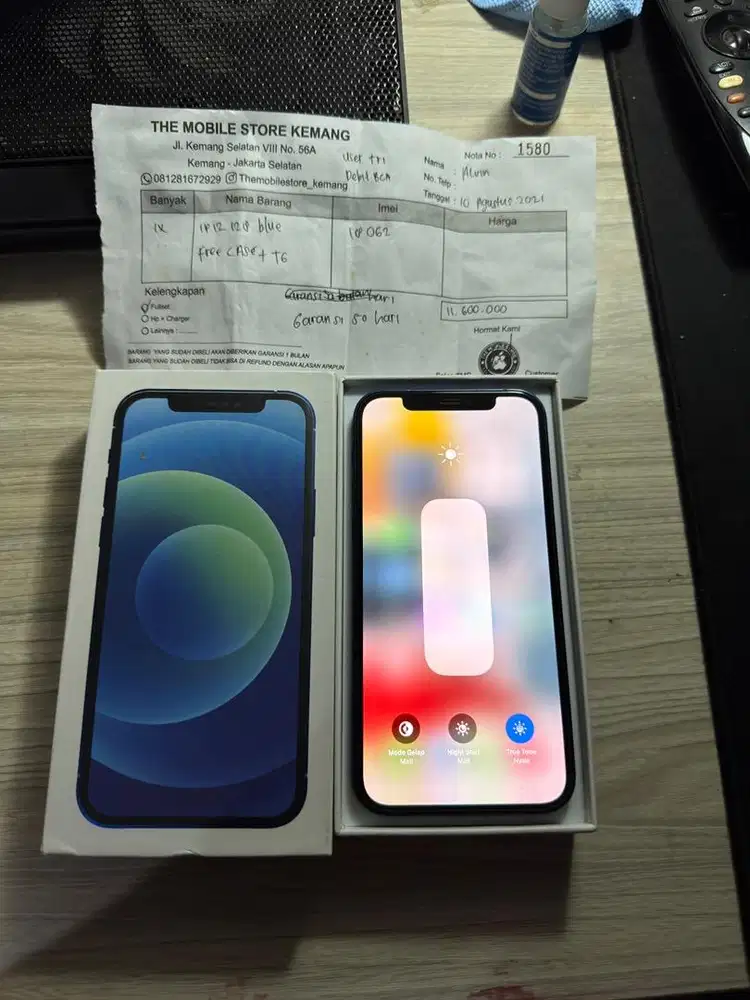 iPhone 12 128gb Blue All Original Imei Aman Whitelist Anti Blokir