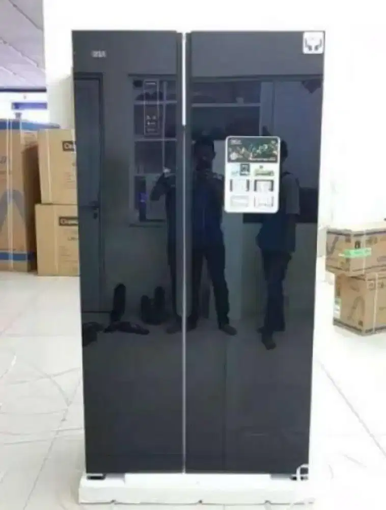 TERMURAH GEA/GETRA - KULKAS SIDE BY SIDE 472Liter - G2D-472.R BLACK