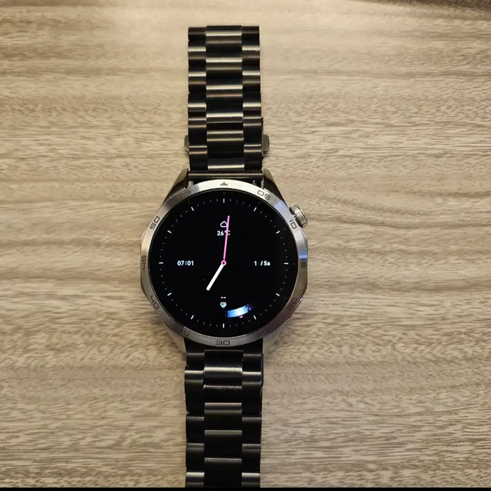 Huawei Watch GT 4 46mm Stainless Brown Strap – Bekas Mulus bonus strap