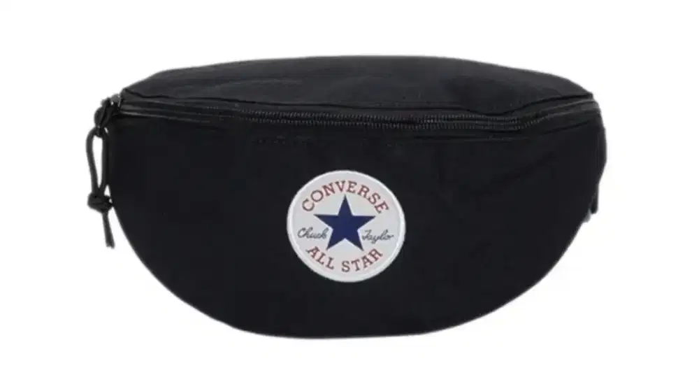 Tas Waistbag Selempang Converse Original Black Mulus No Minus