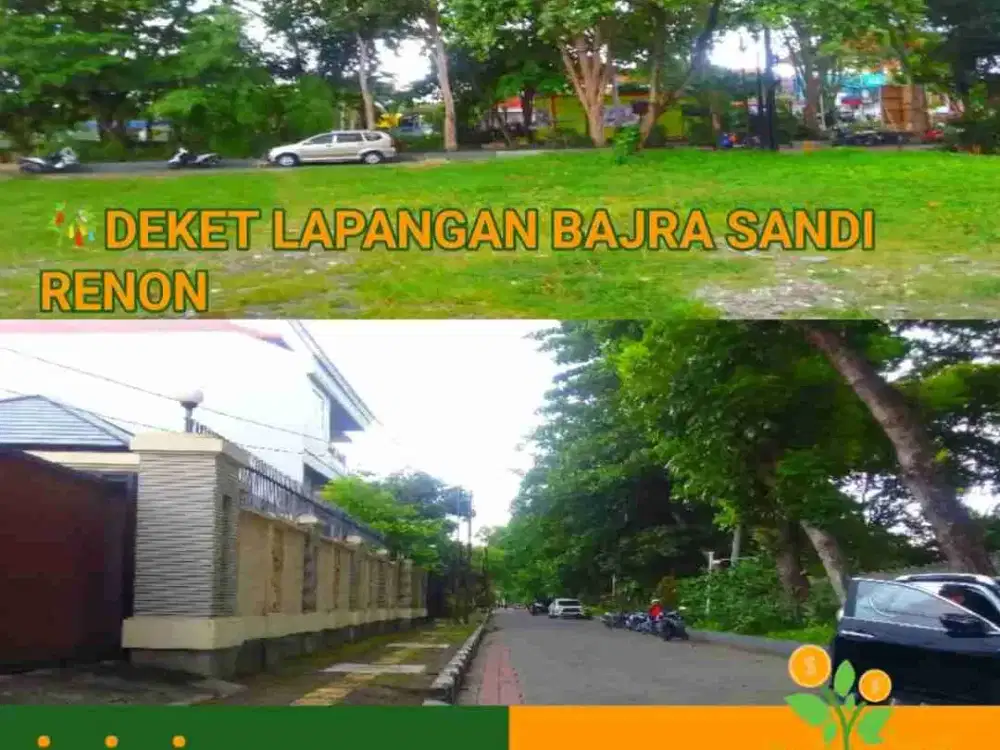renon deket lapangan Bajra!! 5.8 are tanah di jual