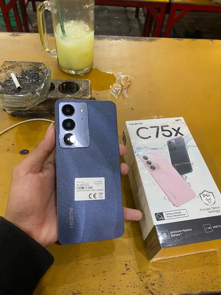 Realme c75X 8/128 fullset ori bawaan, msih segel orian
