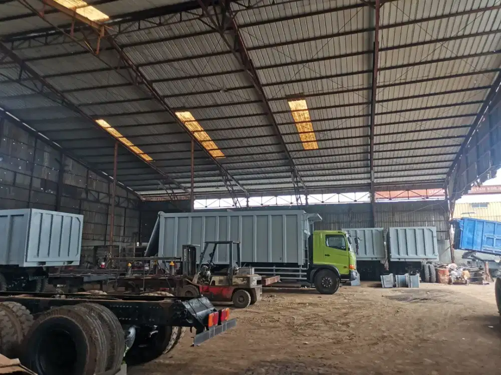 Dijual lelang gudang bisa container 40 feet di rawa lumbu bekasi