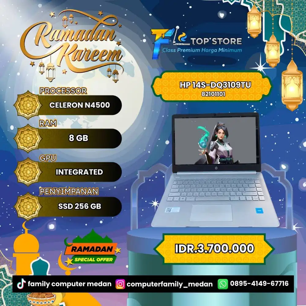 HP 14S-DQ3109TU CELERON N4500 RAM 8/256GB
