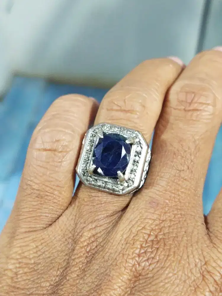 Cincin blue safir