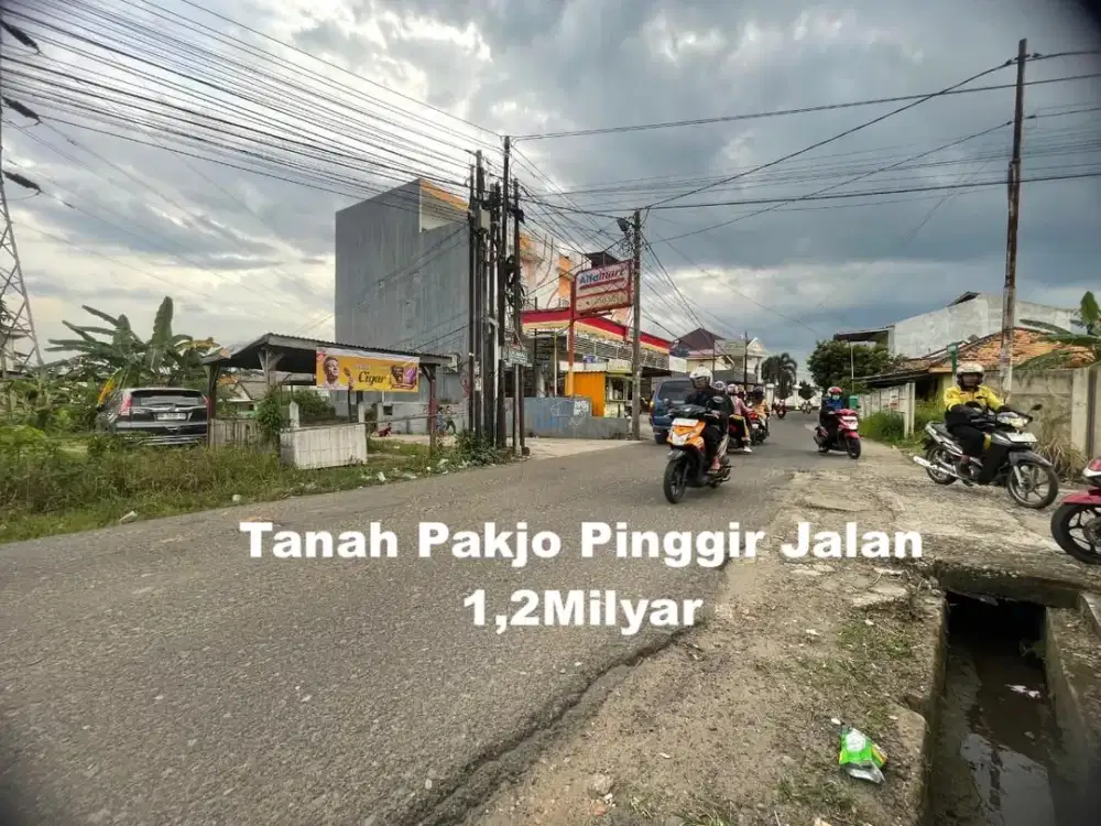 Tanah Pinggir Jalan Pakjo | LT 311 m² | Cocok Usaha | Harga 1,2 Miliar