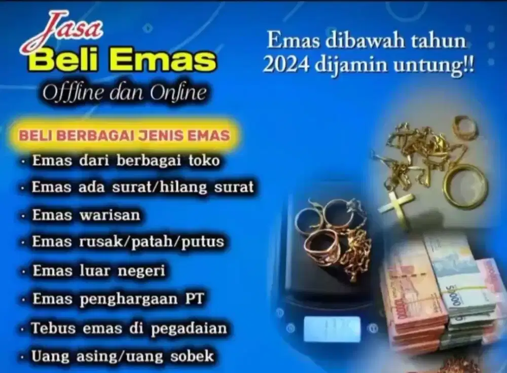 Kami menerima jual emas ber macam macam kondisi