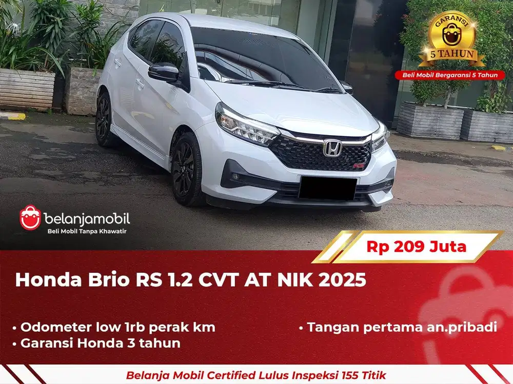 [ LOW KM 1RB ] Honda Brio RS 1.2 CVT AT 2025 2026