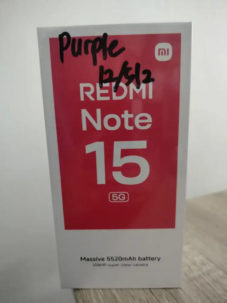 Xiaomi Redmi Note 15 5G 12/512 New Segel Box Garansi Resmi Promo Bdg