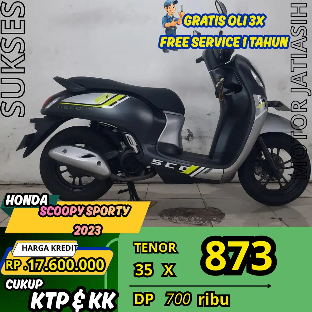 PROMO SPESIAL HONDA SCOOPY SPORTY 2023 DP CUMA 700 RIBU SYRAT KTP & KK
