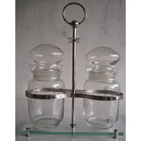 Vintage antique tempat manisan / pepermunt kristal cukit era kolonial