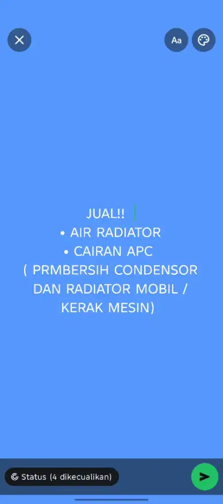 JUAL AIR RADIATOR DAN CAIRAN APC