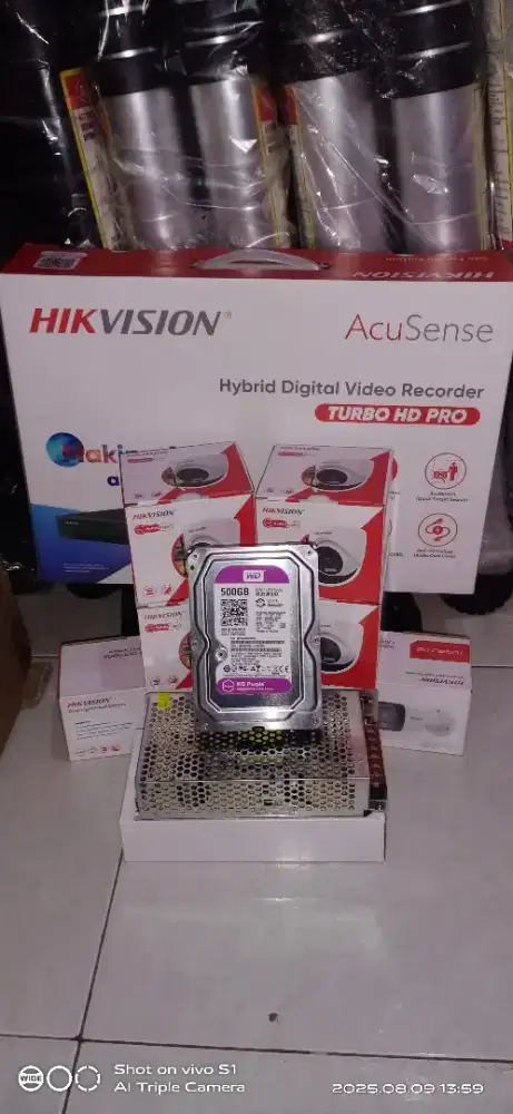 Paket Hikvision Cctv 4 Camera 2.0Mp