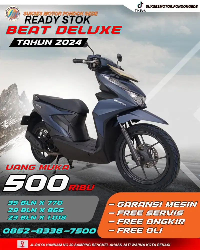 HONDA BEAT DELUXE TAHUN 2024 BERGARANSI DP MUALI 500 RIBU