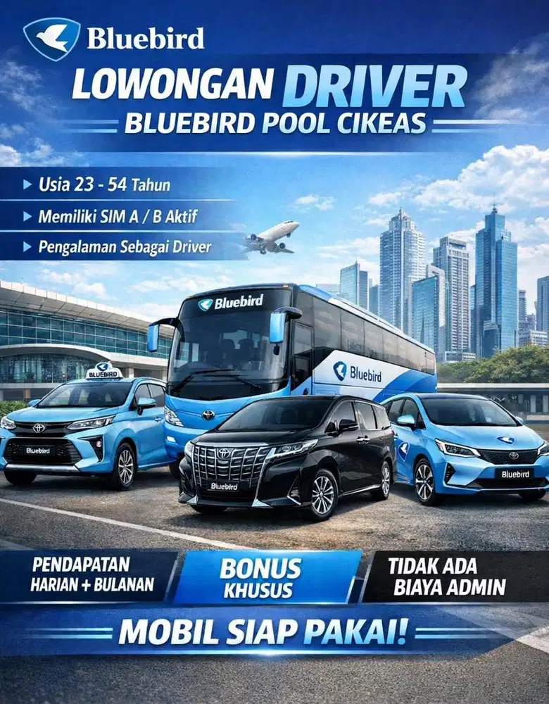 DRIVER TAKSI BLUEBIRD CIKEAS