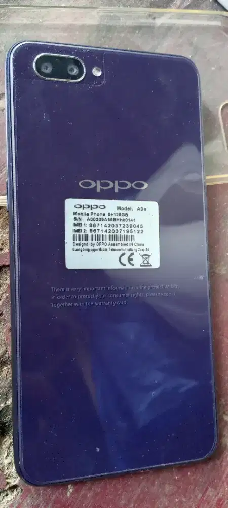 oppo a3s 6/128 bekas berkwalitas