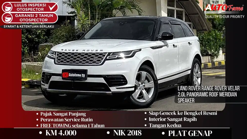 Land Rover Range Rover Velar 2.0L Panoramic Roof Meridian Speaker 2018