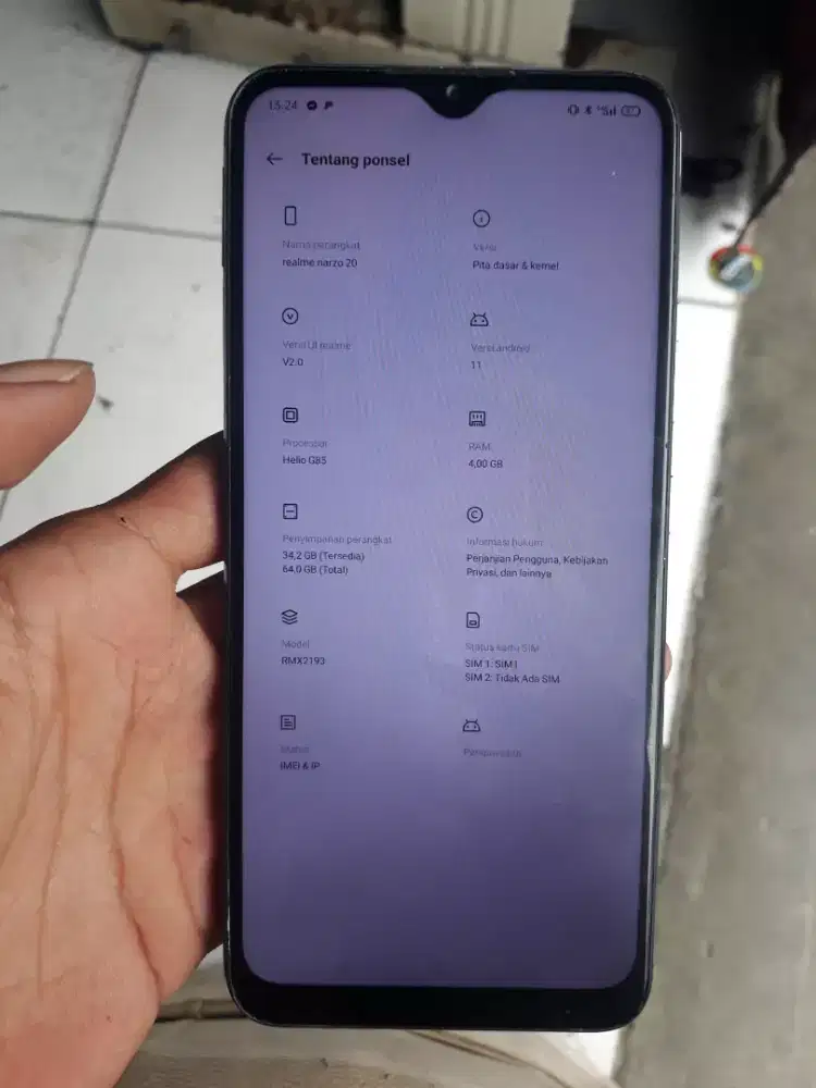 Relmi narzo 20 ram 4/64 siap paki notmal
