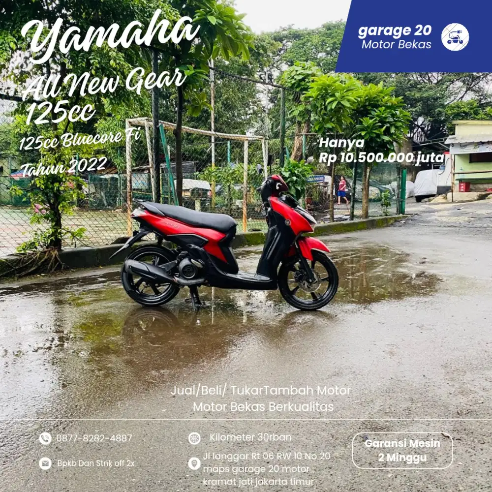 Yamaha Gear S 125cc Bluecore Fi Tahun 2022 Pajak Off
