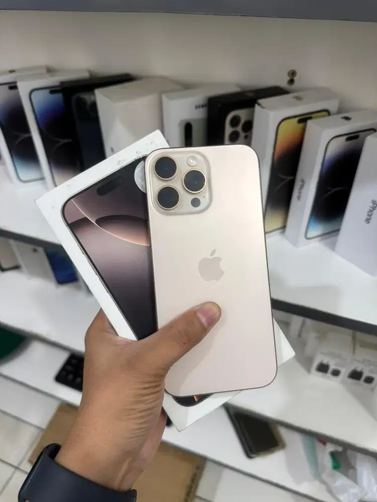 Iphone 16 Promax 256gb resmi beacukai bh 91% warna gold desert