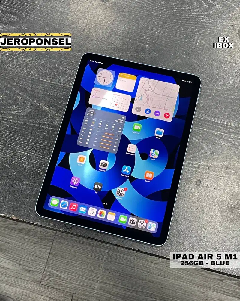 IPAD AIR 5 M1 256GB BLUE EX IBOX MULUS BH 91%  ADA MINUS MURAH