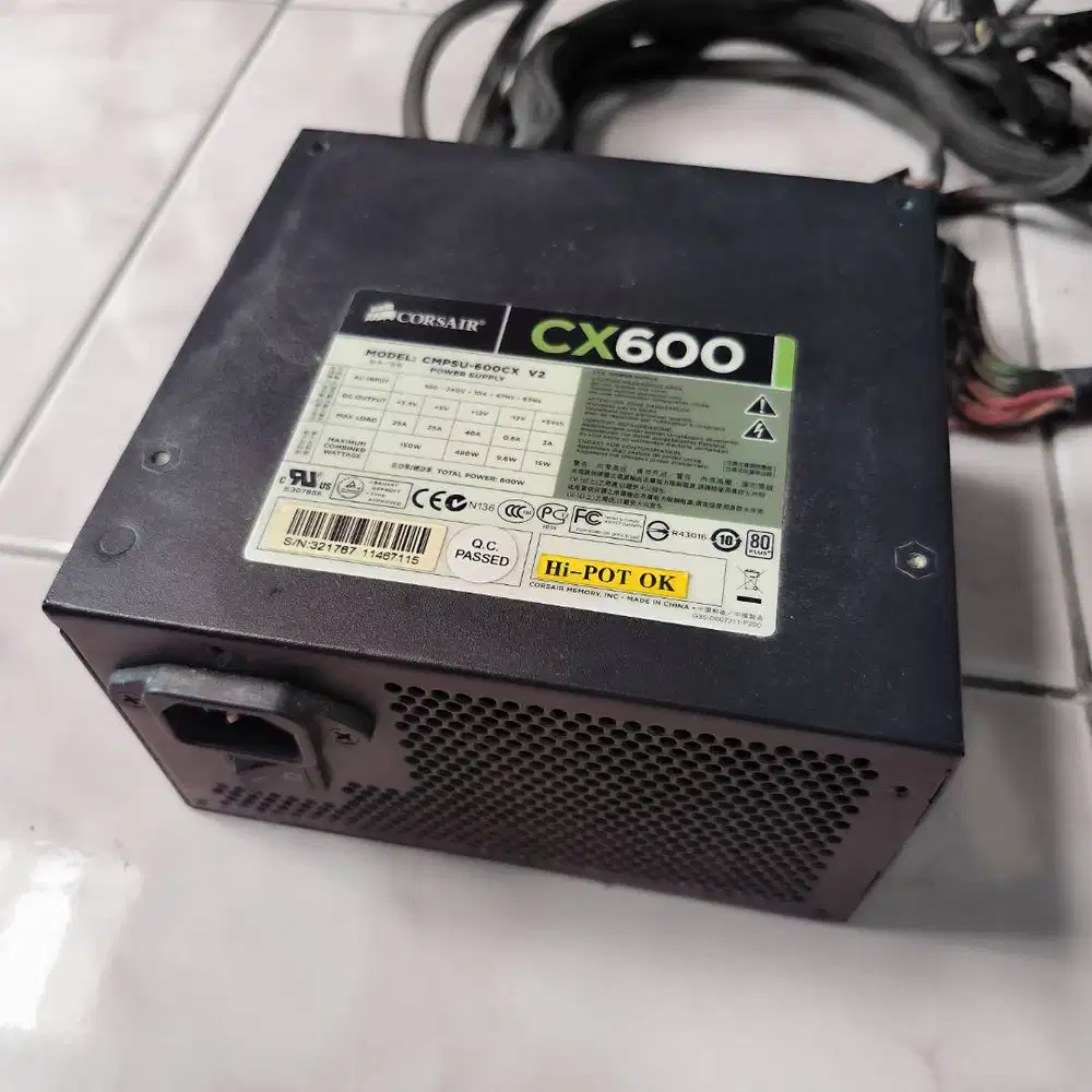 PSU Corsair CX600 Power Supply 600 Watt