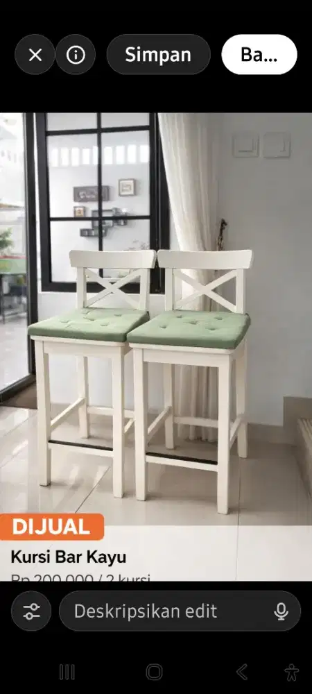 KURSI BAR IKEA STOOL