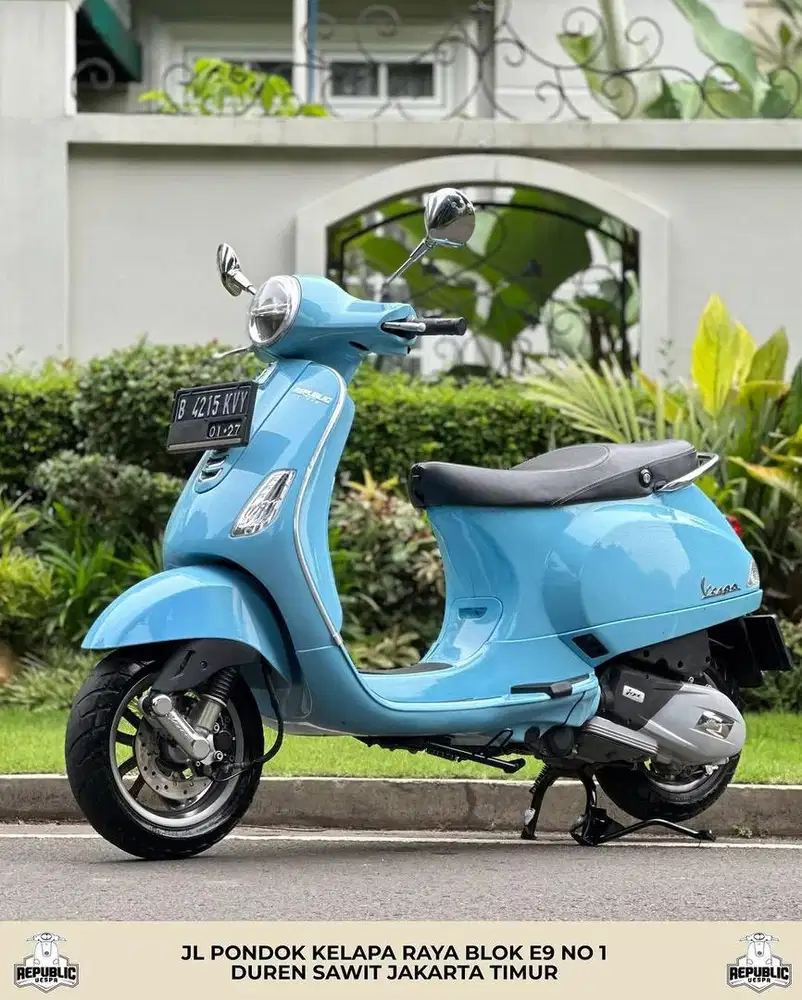 PIAGGIO VESPA LX 125 IGET LED TAHUN 2021 WARNA BLUE CAPR