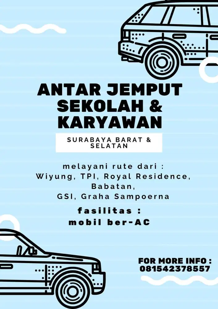 Jasa Antar Jemput Anak Sekolah dan Karyawan area Wiyung