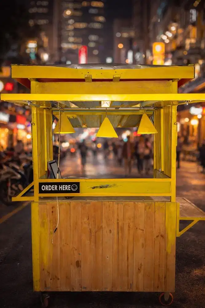 Booth/gerobak/container jualan dagang