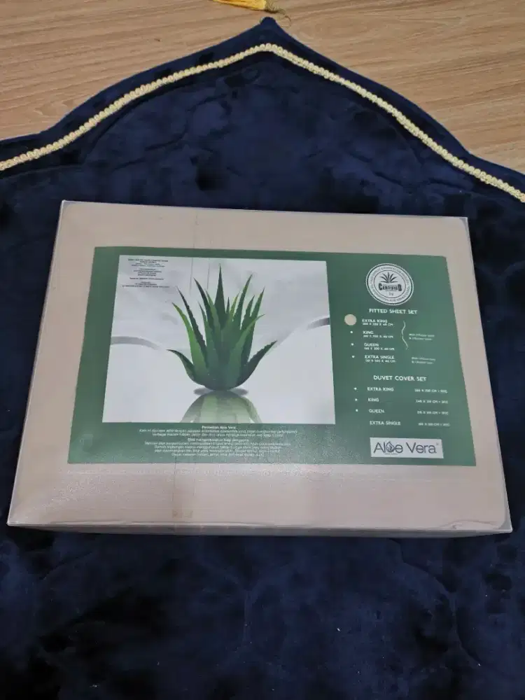 FITTED SHEET SET ALOEVERA SET SPREI T40 NEW