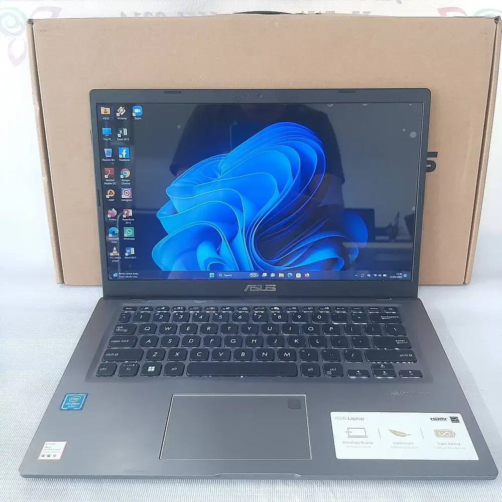 ASUS A416M INTEL-N4020 RAM 4GB NVME 256GB KEYBORD BACKLIGHT FULLSETT