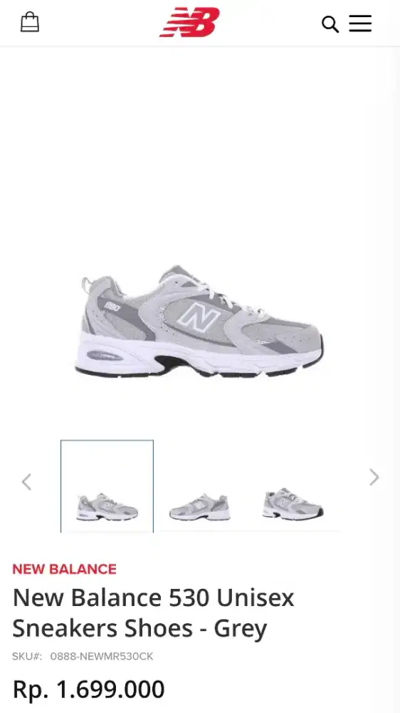 New Balance 530 Unisex Sneakers Shoes - Grey