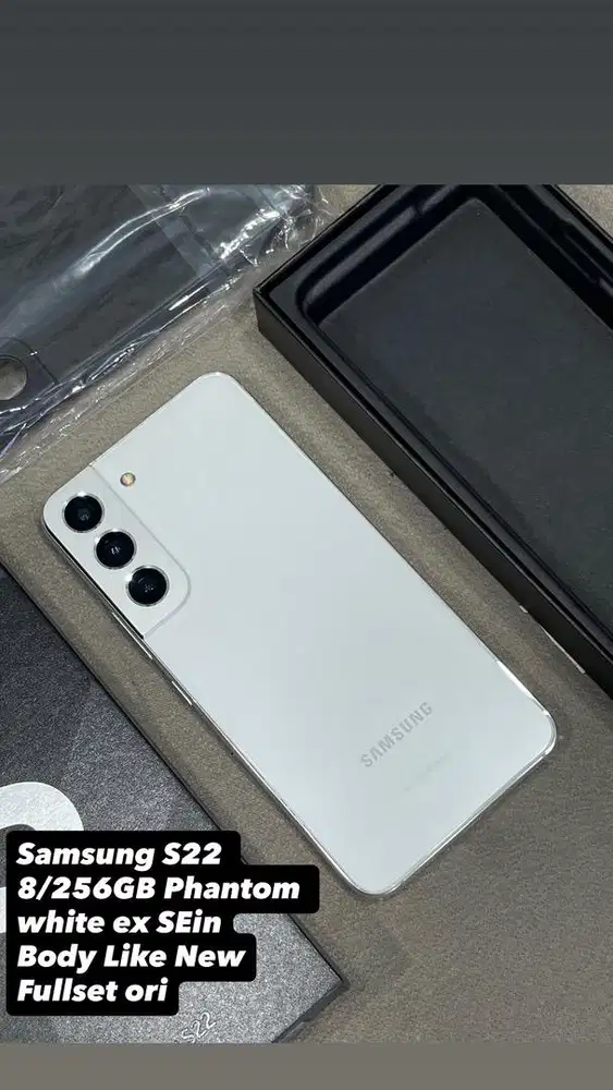 Samsung S22 8/256GB Phantom white ex Sein Like New