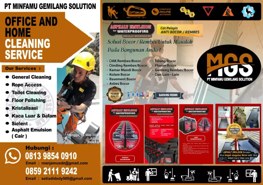 Jasa Rope Access Jakarta: Spesialis Pembersih Kaca & Dinding Gedung