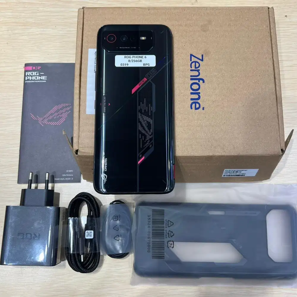 asus rog 6 ram 8/256 mulus like new kelengkapan fullset original