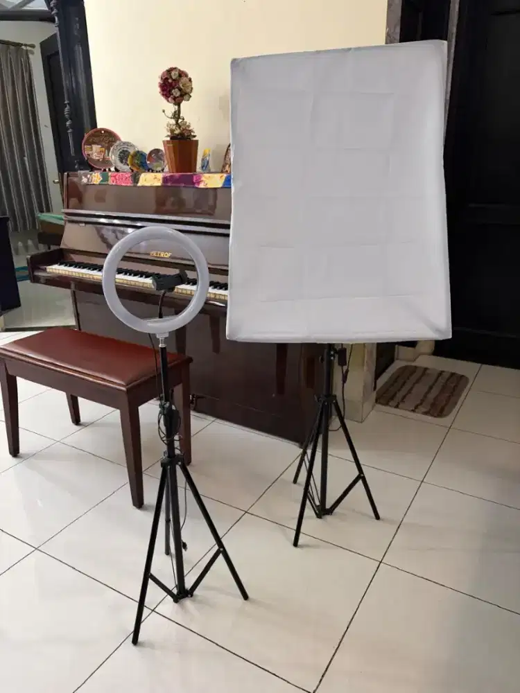 Murah dijual softbox dan ringlight cocok untuk live streaming