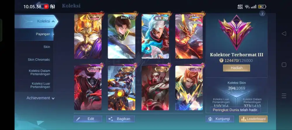 Jual akun mlbb pribadi