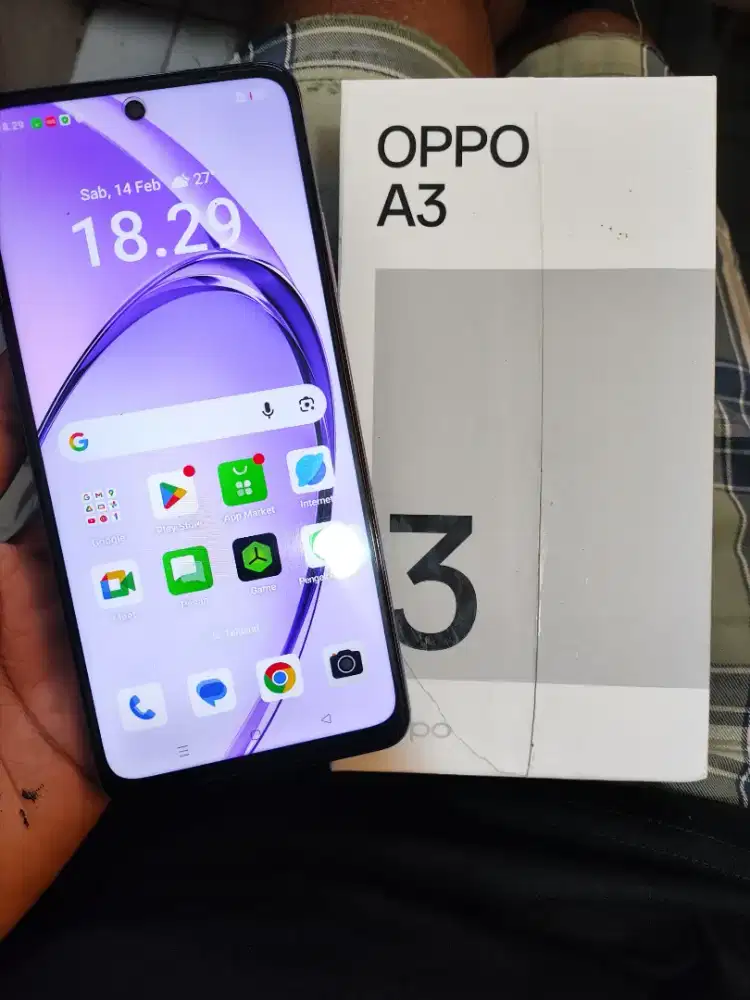 Oppo A3 8/128 Full set Nominus siap pake