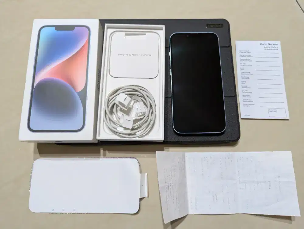 Apple iPhone 14 128GB Blue Resmi Indonesia Fullset Mulus