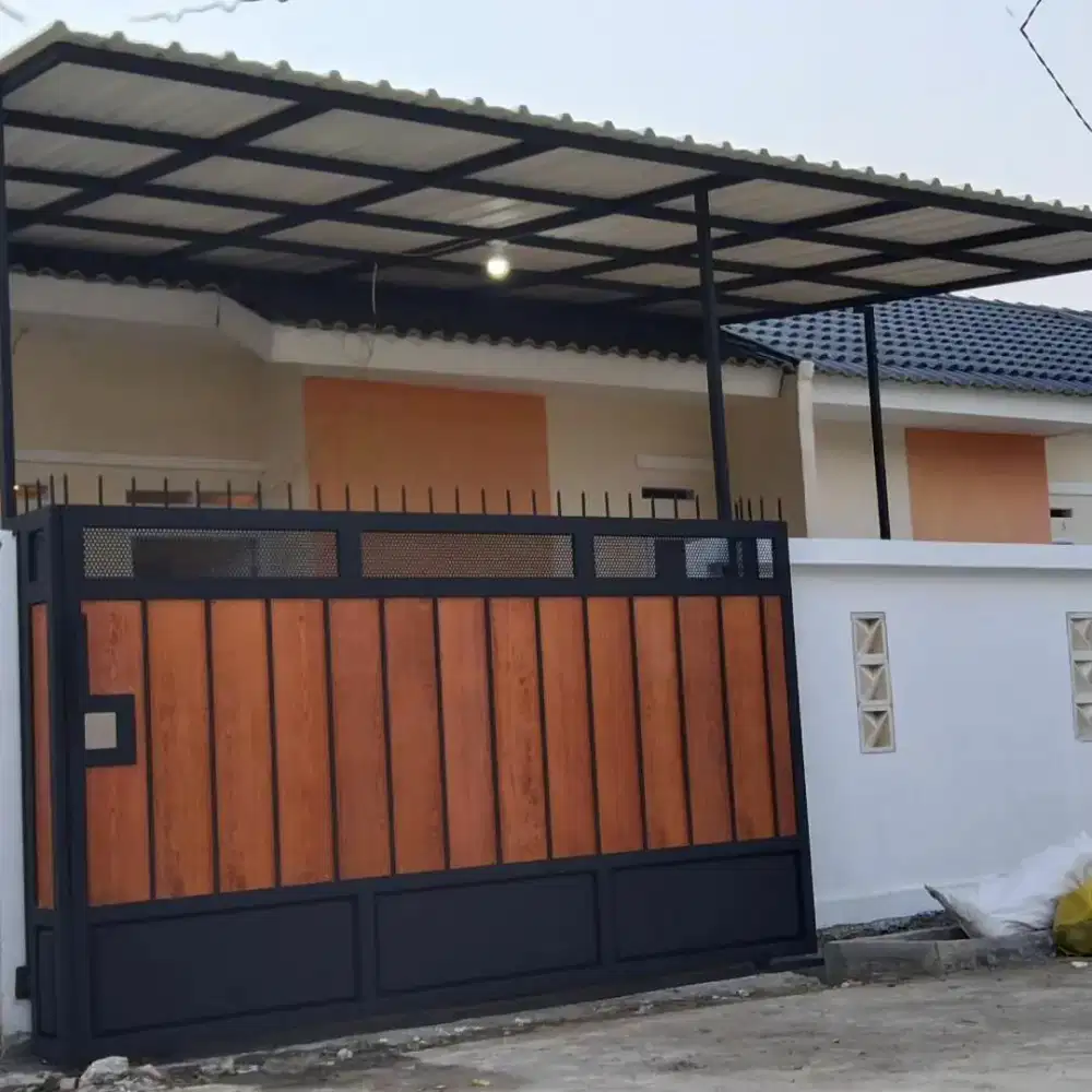 Kanopi atap alderon rs/single layer rangka besi holo galvanis