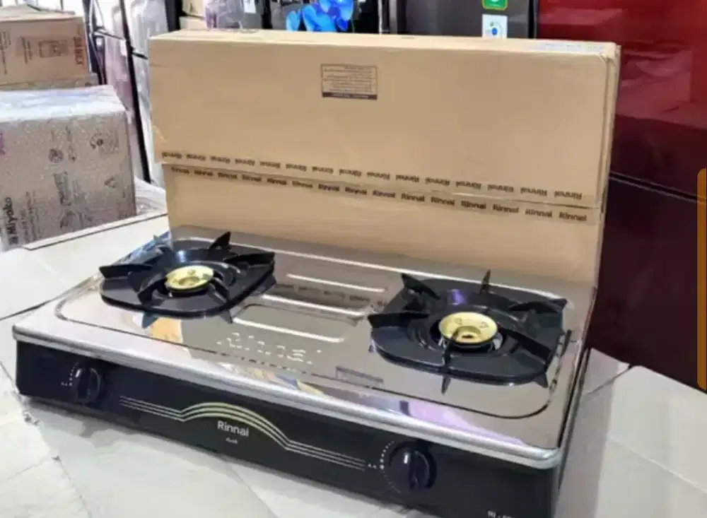 JUAL MURAH KOMPOR RINAI RI-602E(W) 2 Tungku Stainles