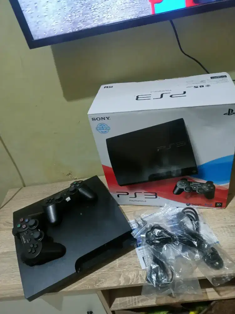 PS3 Slim Second Full set Lengkap Seri 30xx 250gb