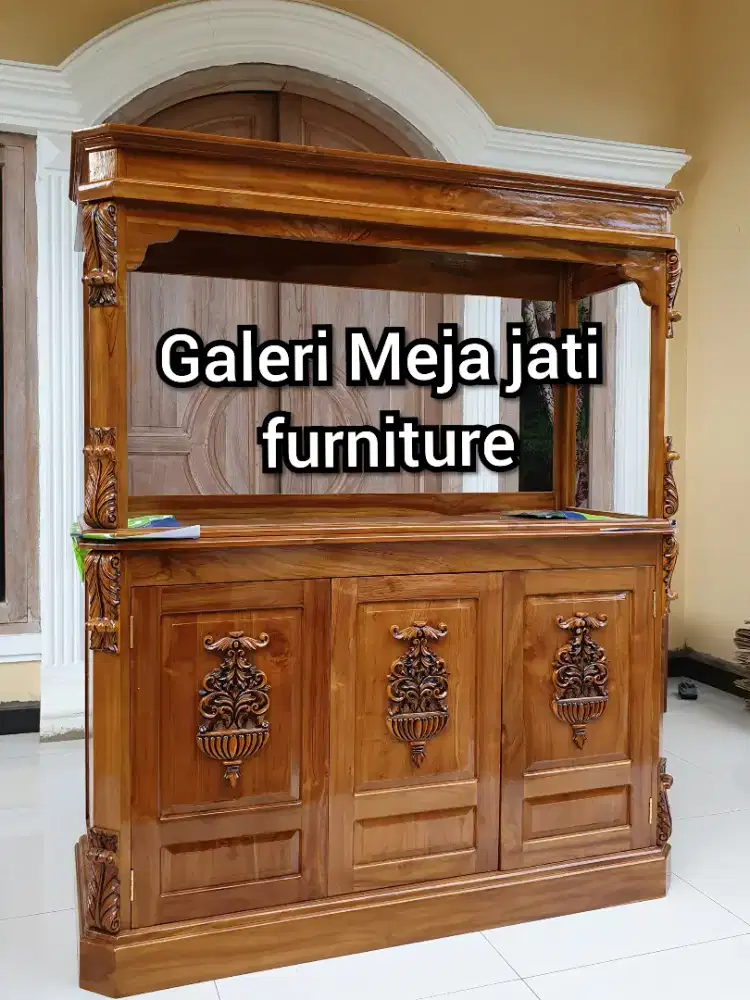 meja aquarium minimalis ukir warna salak