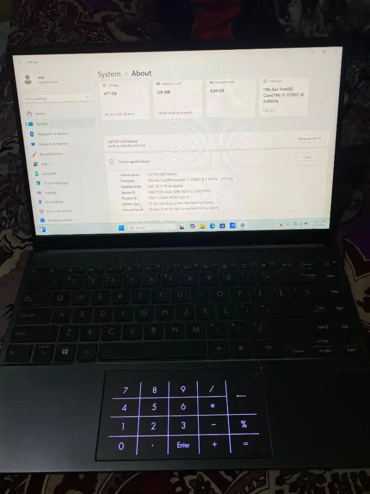 Laptop Asus ZenBook 14 UX425EA - Intel Core i5-1135G7 8GB 512GB