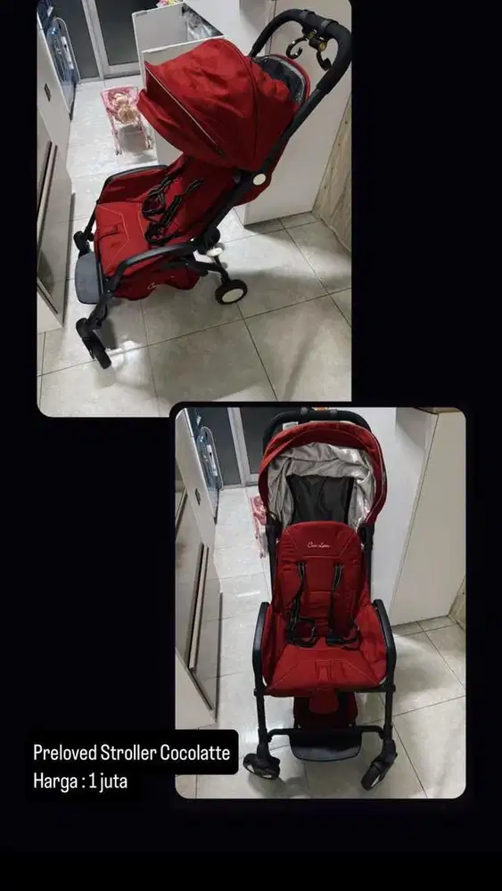 Stroller chocolate preloved