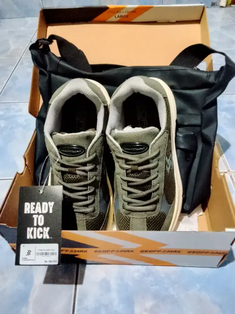 Sepatu kanky finestone green grey original