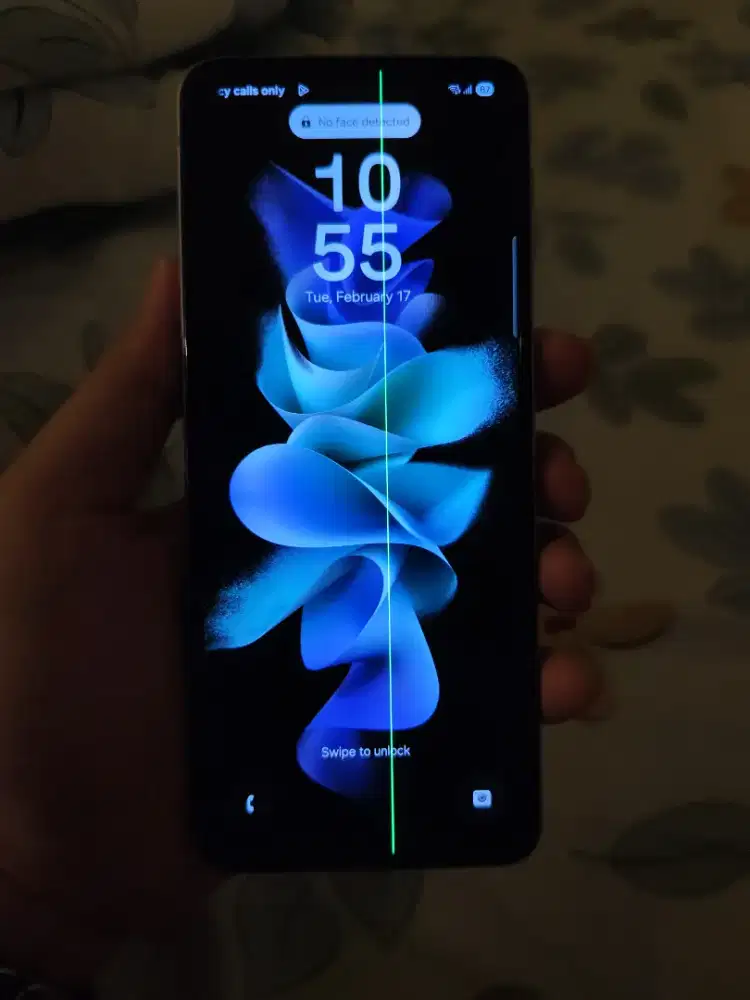 Samsung Flip 3 green line 1