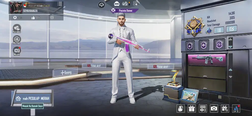 AKUN PUBG M4 GLACIER LEVEL 4